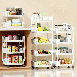 🗄️Today's special price $4.99🗄️Mobile storage rack with wheels, suitable for living room, bedroom dormitory book storage rack, bathroom storage, garage storage.-Xkdy™