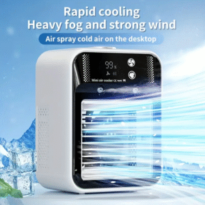 ❄️Limited time flash sale $4.99❄️New smart water-cooled air conditioner fan cooling, portable desktop spray humidification fan small motor fan, rechargeable or USB charging-Xkdy™